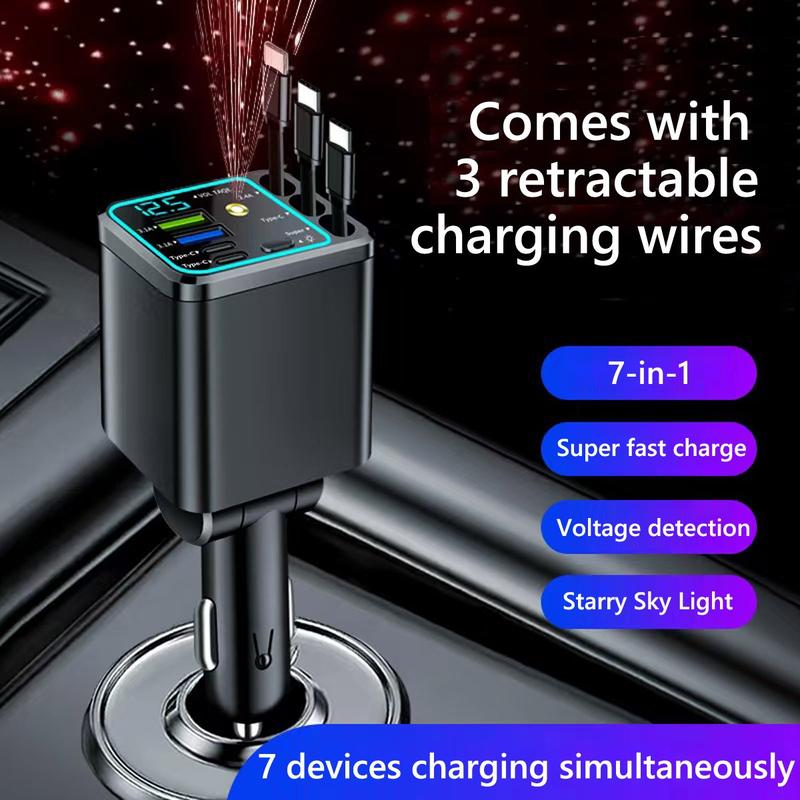 7-in-1 Retractable Car Charger