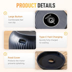 Electric Garlic Chopper, Mini Portable Veggie Cutter