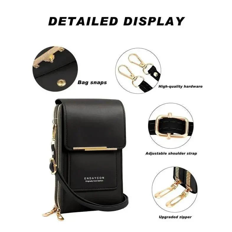 Touchscreen Crossbody Phone Wallet With Card Slots