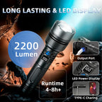2-in-1 Strong Flashlight --Digital Display Of Power