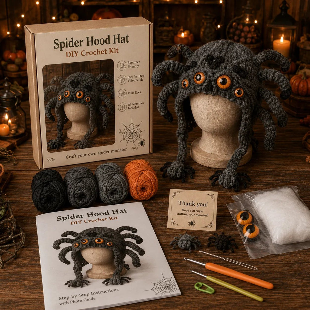 Halloween Monster Hood DIY Crochet Kit
