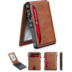 💼🔒BulkyWallet Saver One-Click RFID-Blocking Minimalist Wallet