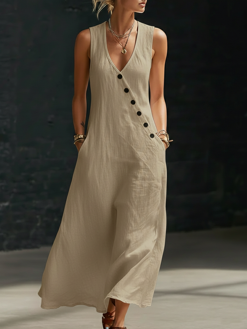 Minimalist And Cozy Button-up Dress