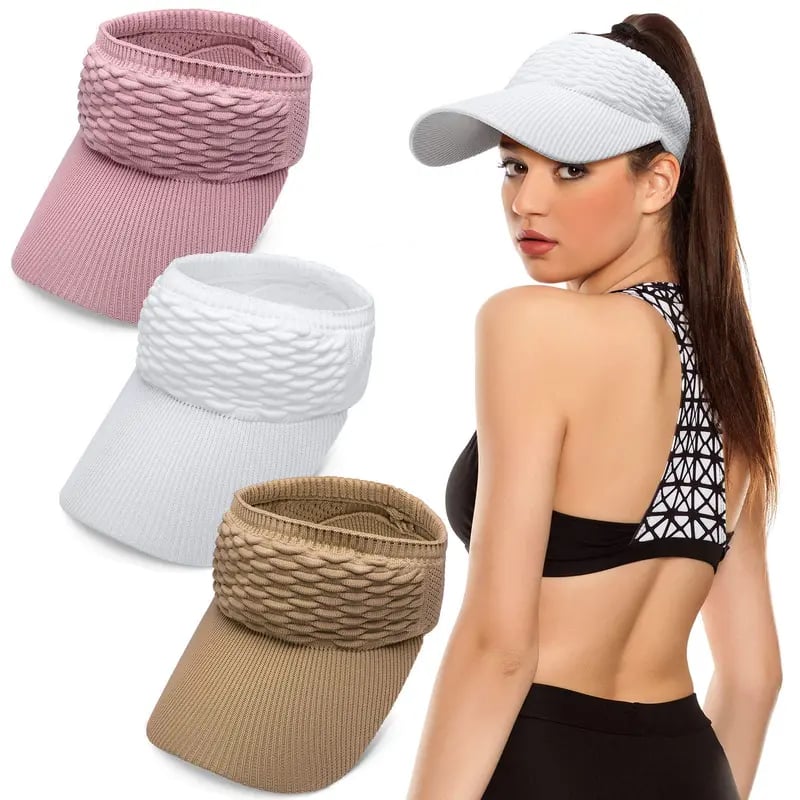Women's High Ponytail Sun Visor Hat