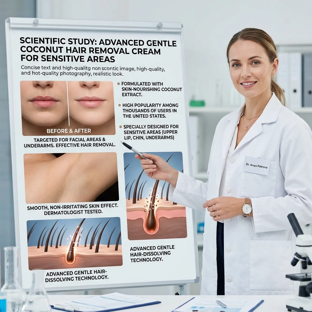 Gentle Growth Inhibition: Coconut Hair Removal Cream