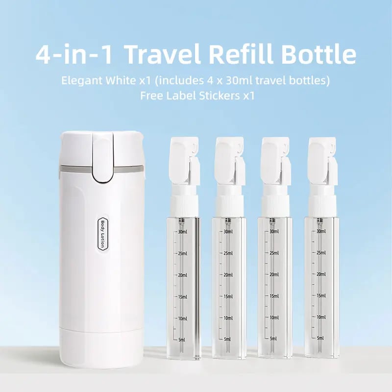 4-in-1 Portable Travel Dispenser Bottle