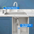 Dish Soap Dispenser for Kitchen Sink (Brushed Nickel)