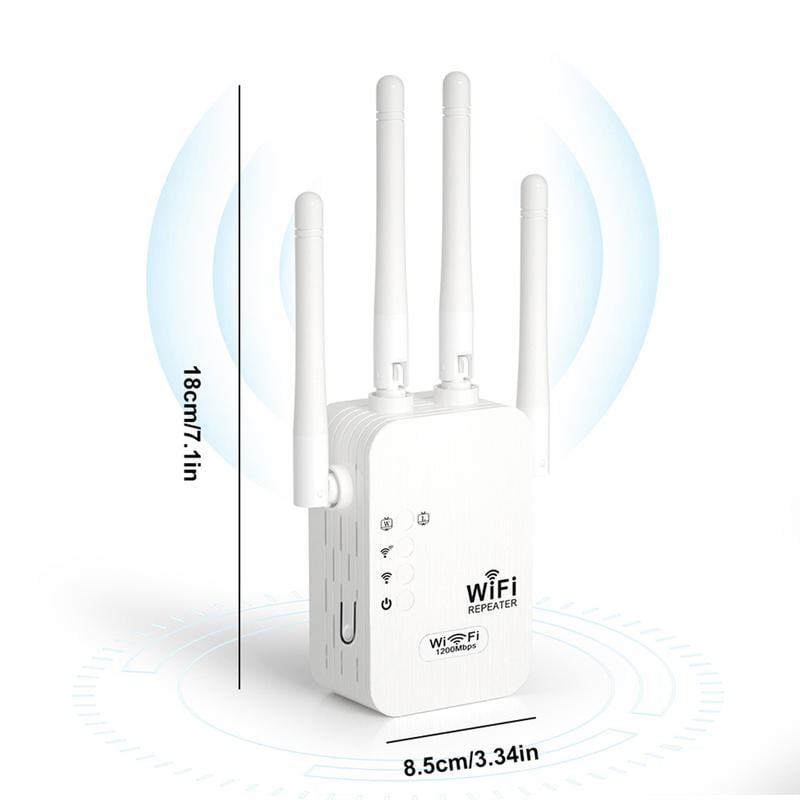1200Mbps WiFi Extender – Covers 10,000 sq.ft & 50 Devices. 🏡✨