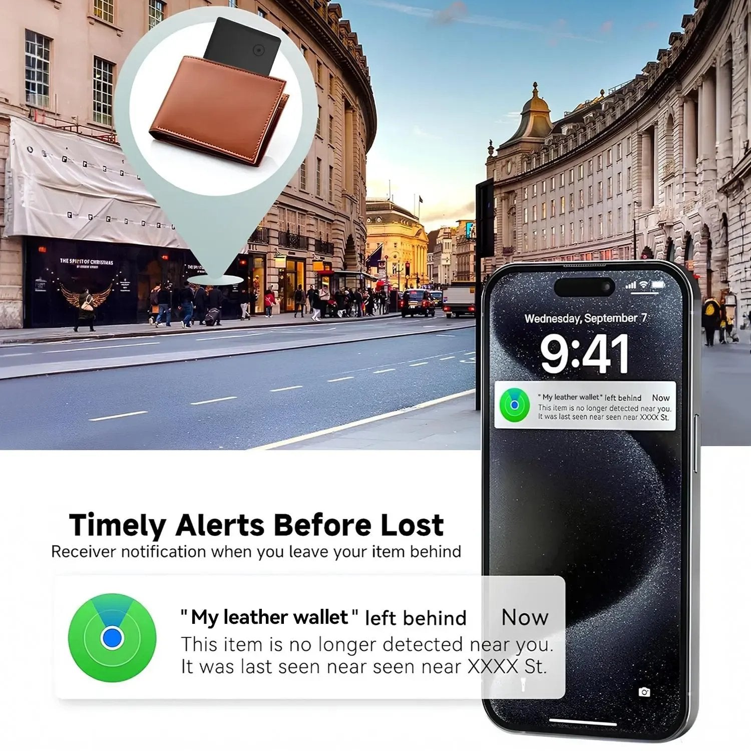 Slim Bluetooth Tracker Card | Apple MFi Certified | Works with Find My Phone*