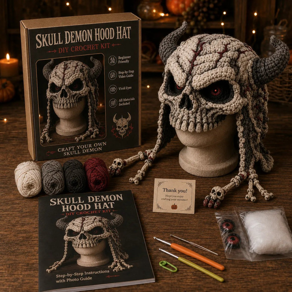 Halloween Monster Hood DIY Crochet Kit