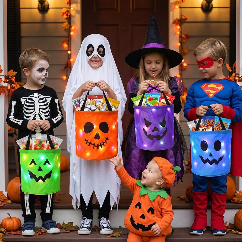 Halloween Candy Bucket with LED Lights