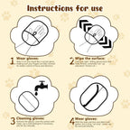 FurFlood Saver Double-Sided Pet Grooming Gloves