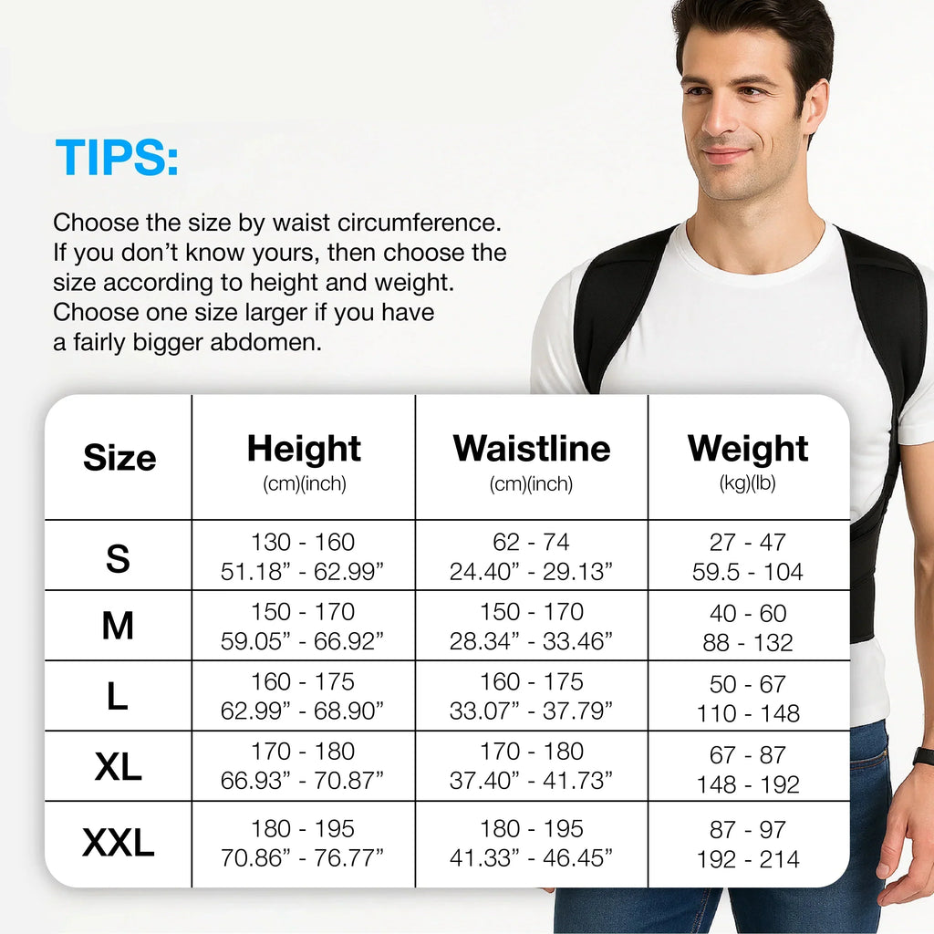 PosturaPro™ Smart Spine-Aligning Support Brace