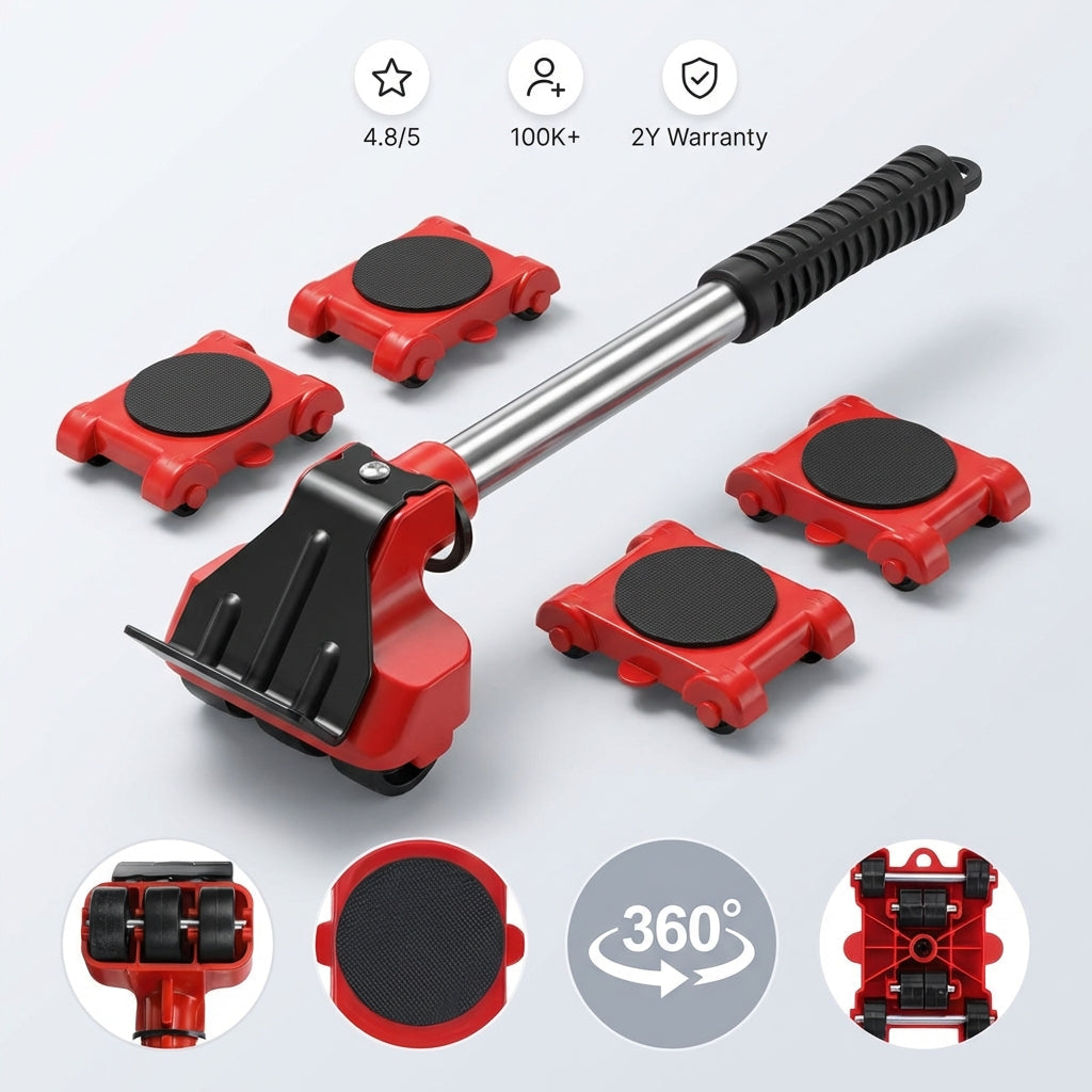4 Piece Heavy Duty Furniture Lifting & Moving Kit