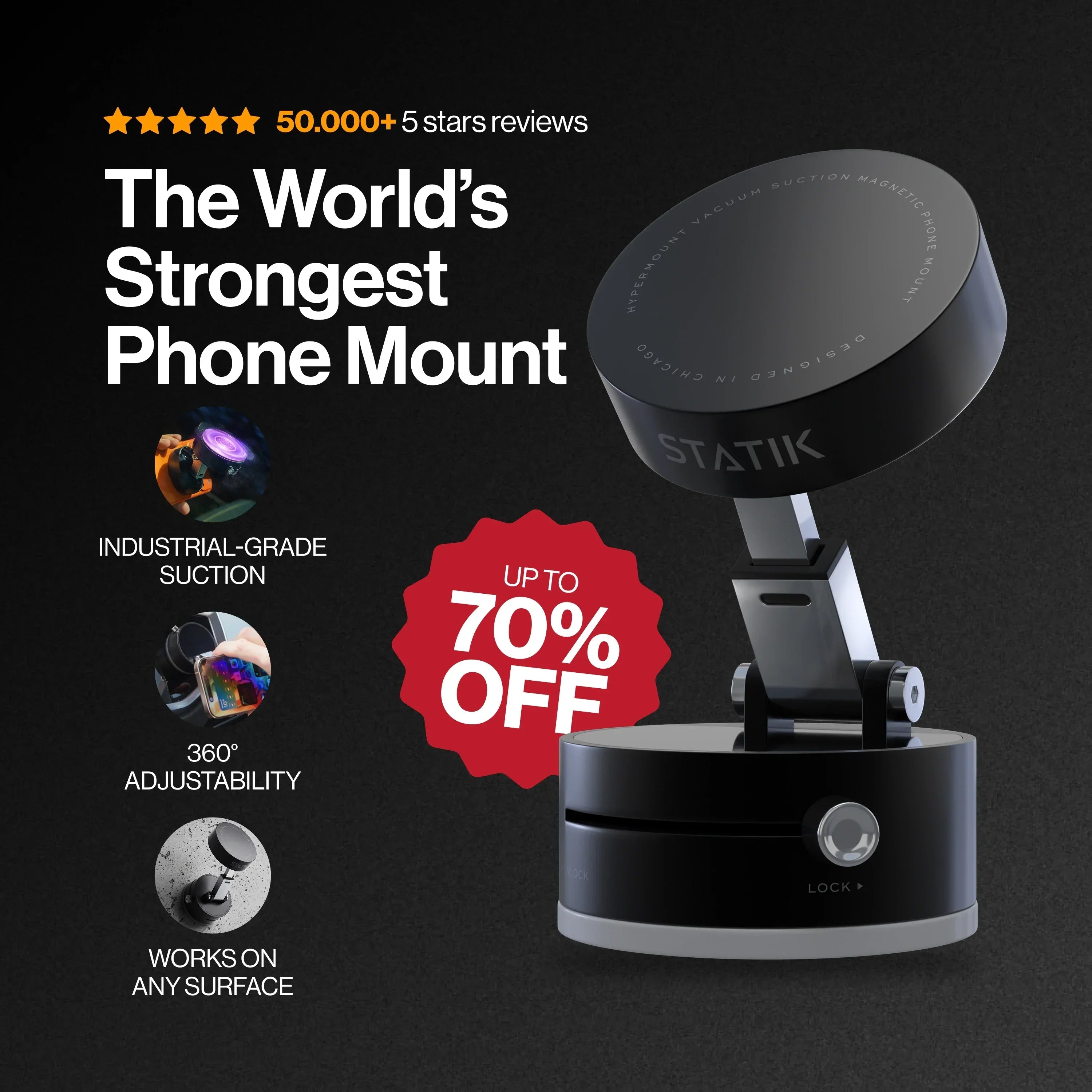 HyperGrip Pro 360 MagLock Vehicle Mount