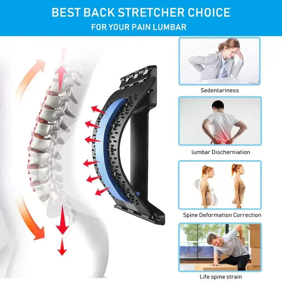 Multi-Level Foam-Pad Spine Traction Stretcher -  😌5-Minute Relief at Home