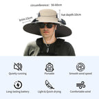 Long Lasting Battery High Wind Solar Fan Fisherman Hat for Men