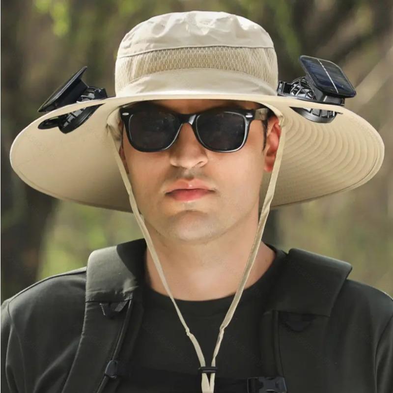 Long Lasting Battery High Wind Solar Fan Fisherman Hat for Men