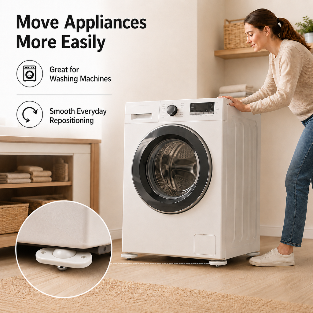 Universal 360° Rotating Self Adhesive Wheels Set`