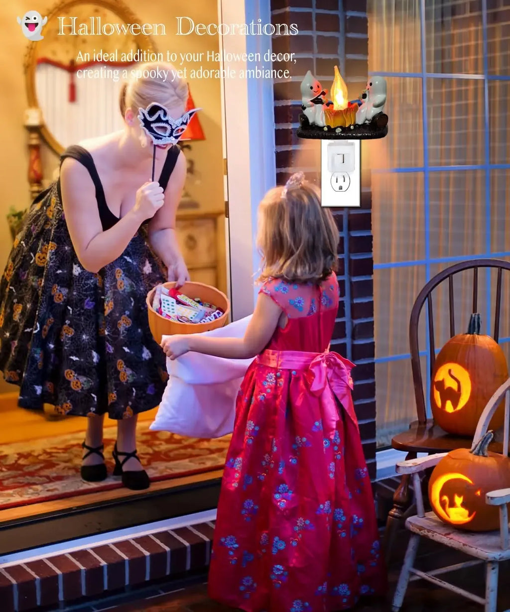 Halloween Ghost Campfire Night Light