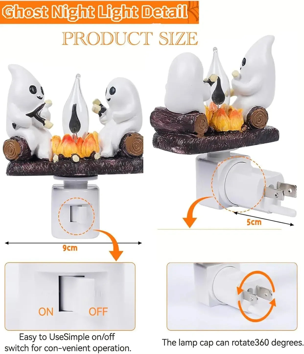 Halloween Ghost Campfire Night Light`