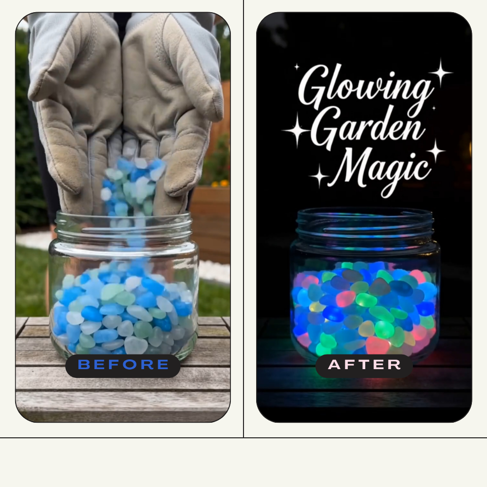 Colorful Glow-in-the-Dark Garden Stones