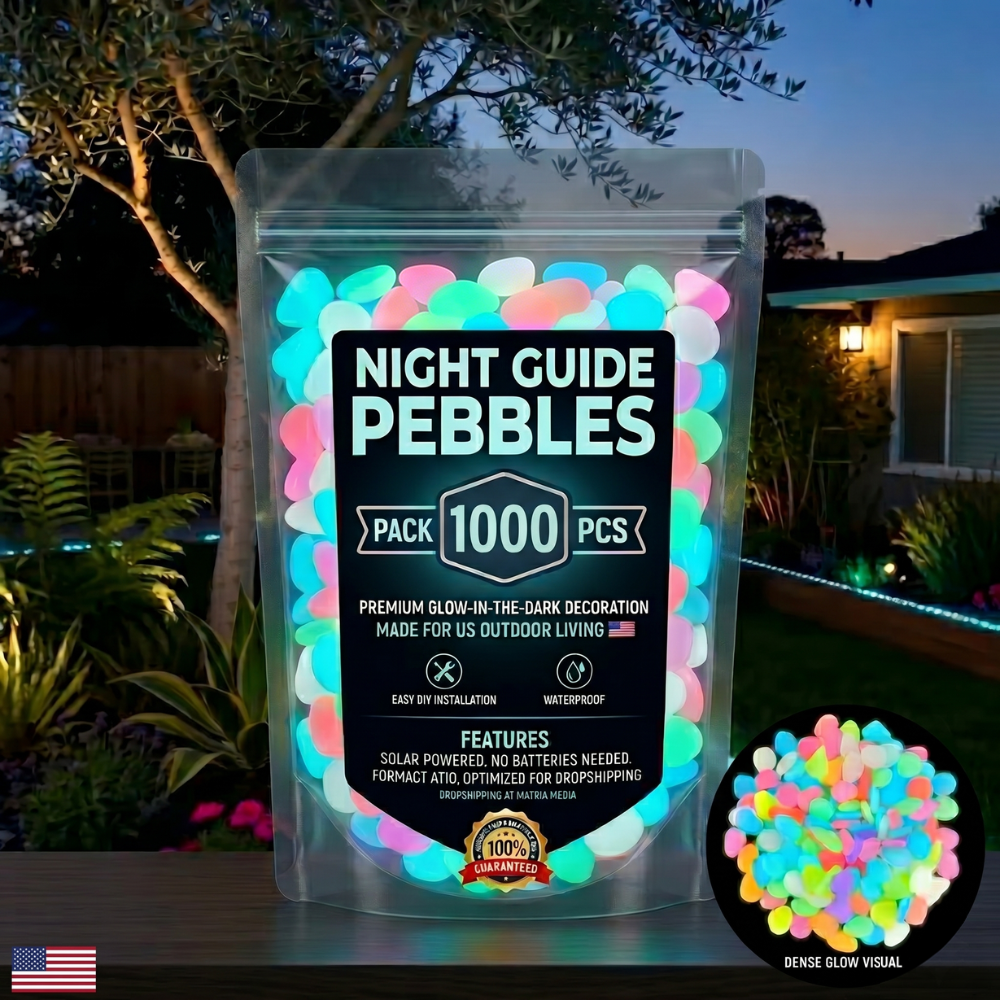 Colorful Glow-in-the-Dark Garden Stones