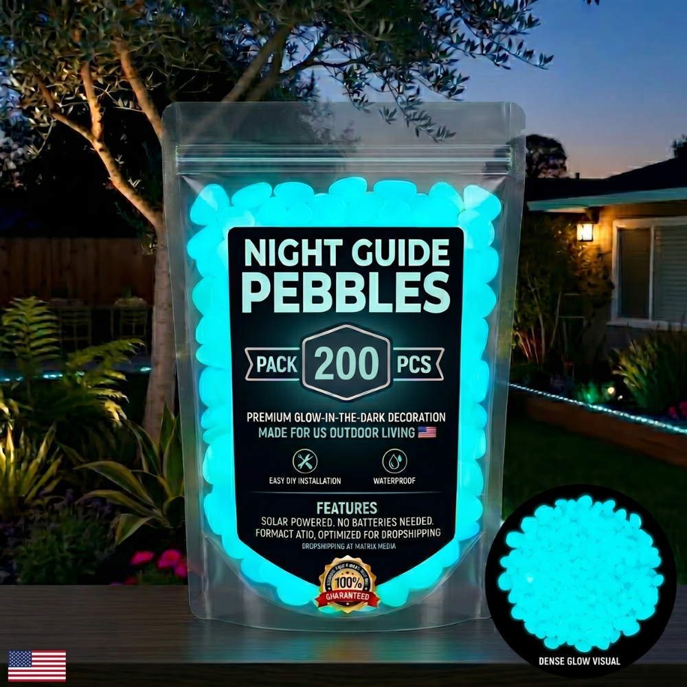 Colorful Glow-in-the-Dark Garden Stones