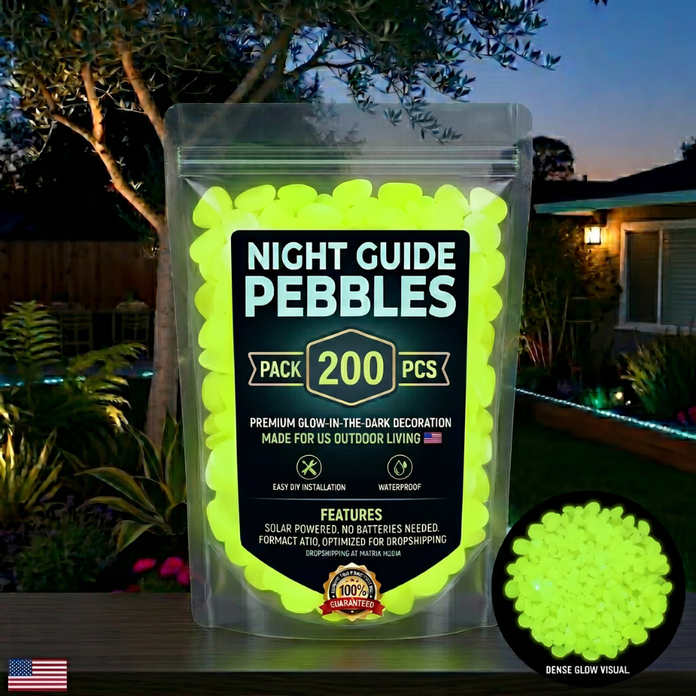 Colorful Glow-in-the-Dark Garden Stones