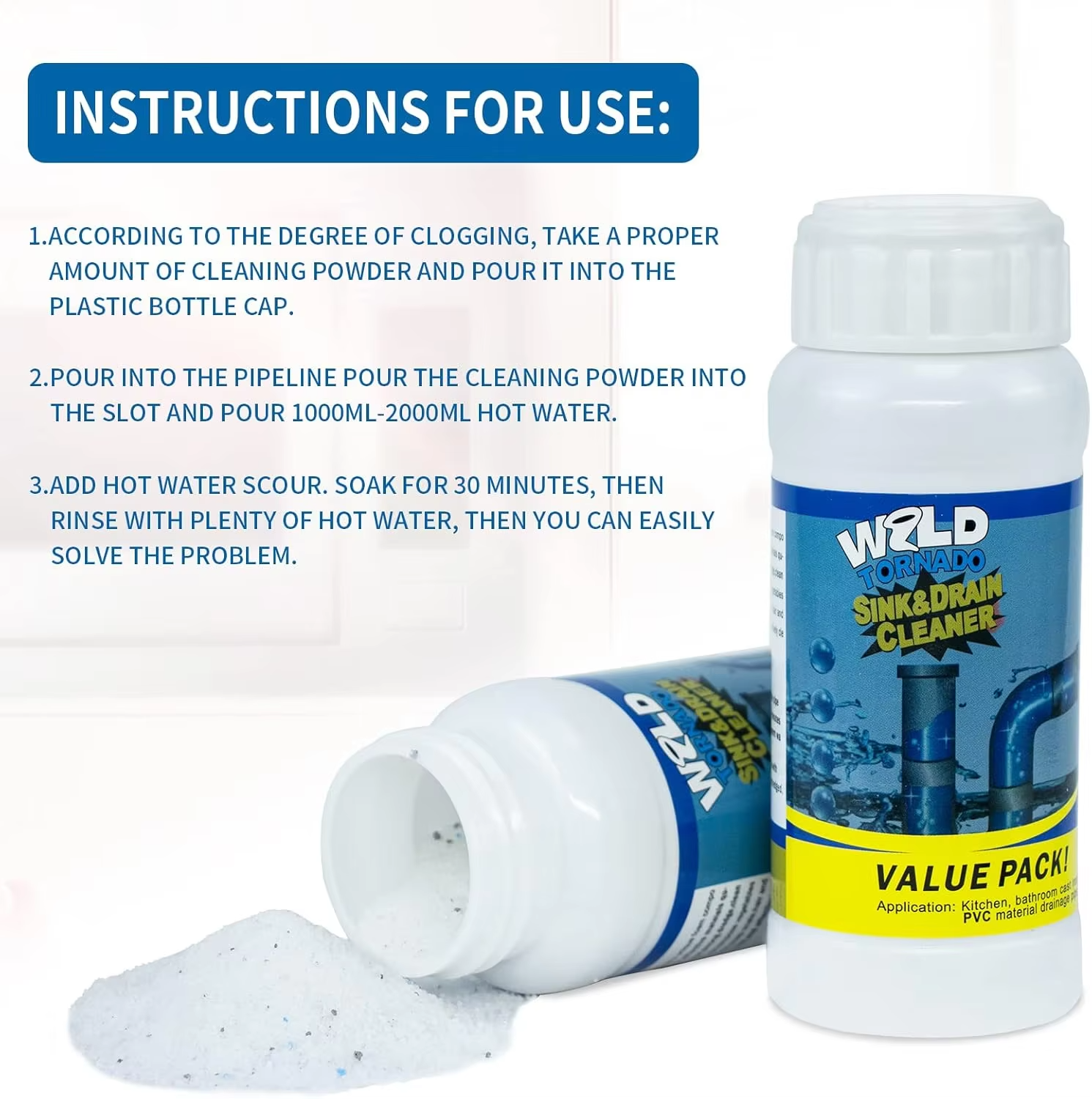 Pipe Unclogging Powder