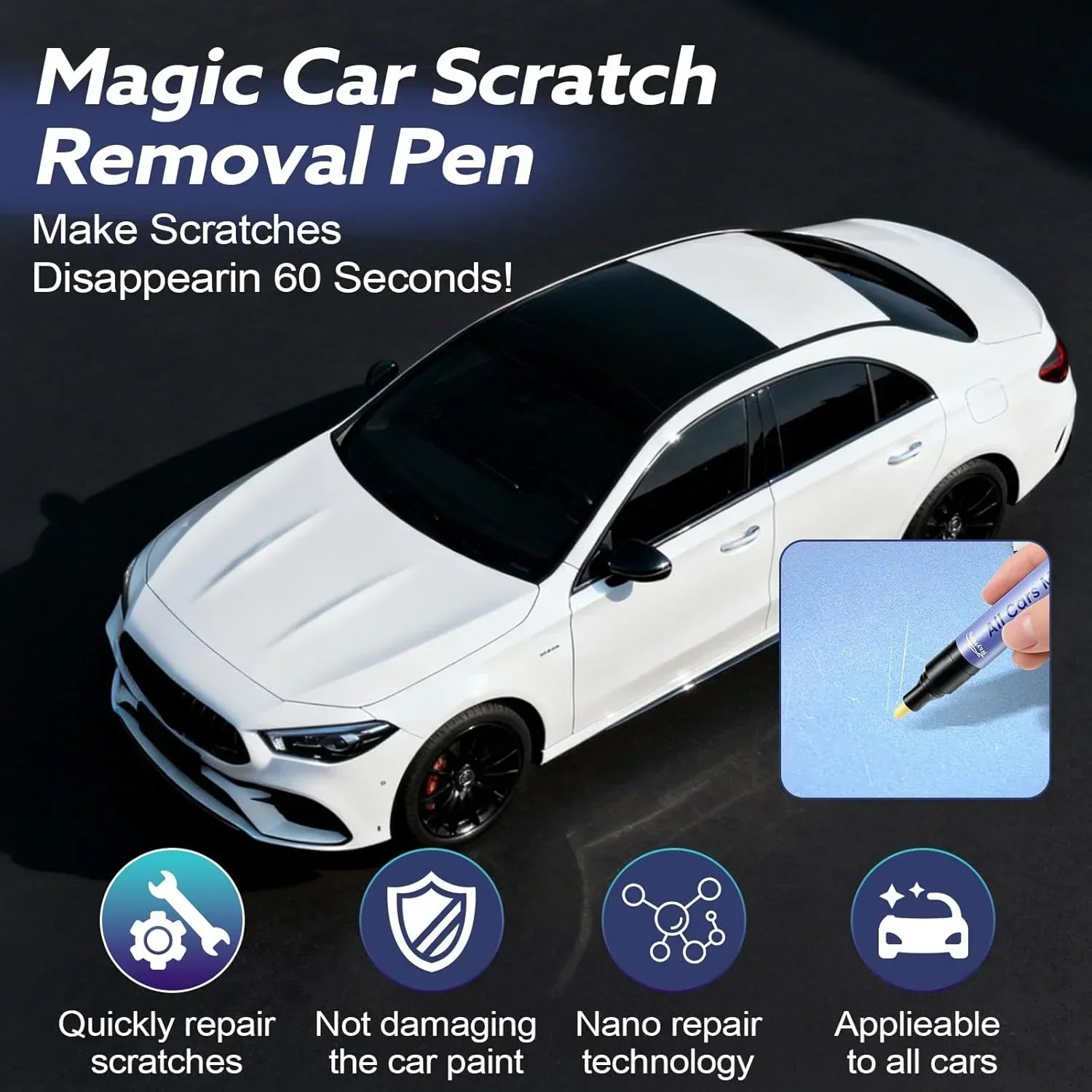 🖊️Magic Car Scratch Removal Pen, Car Paint Scratches Quick Repair for All Car Colors