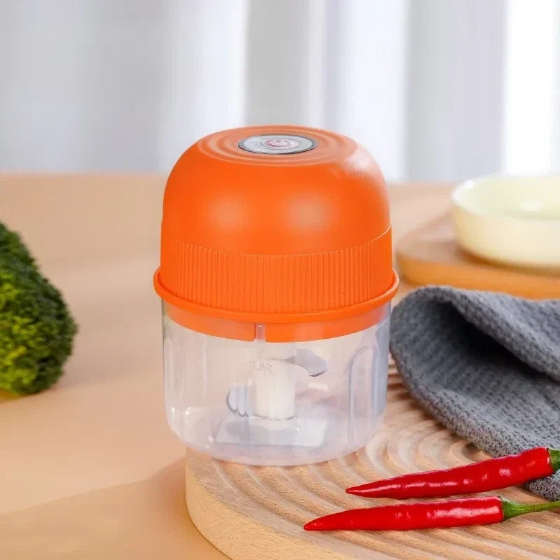 Electric Garlic Chopper, Mini Portable Veggie Cutter