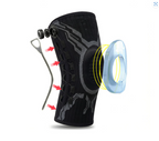 Knob-Adjustable Silicone Shock-Absorbing Knee Sleeve with Dual Spring Support