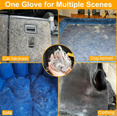 FurFlood Saver Double-Sided Pet Grooming Gloves