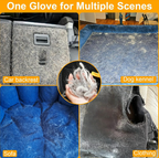FurFlood Saver Double-Sided Pet Grooming Gloves