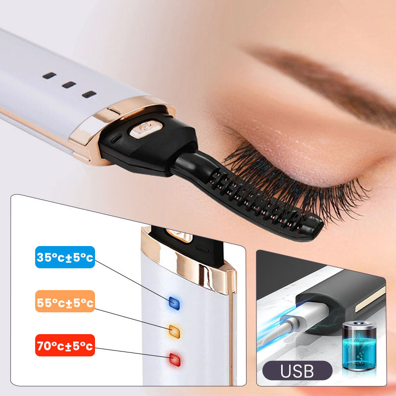 Portable electric eyelash curling