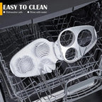 Multi-purpose kitchen slicer and chopper shown in dishwasher, easy to clean, clarioy homeware