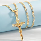Gold-Tone Crucifix Pendant Necklace
