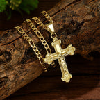 Gold-Tone Crucifix Pendant Necklace