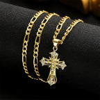 Gold-Tone Crucifix Pendant Necklace