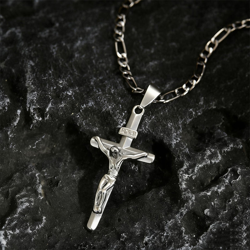 Gold-Tone Crucifix Pendant Necklace