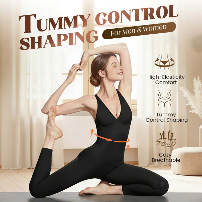 High Stretch V-Neck Tummy Control Jumpsuit