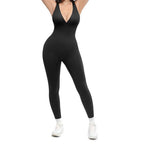 High Stretch V-Neck Tummy Control Jumpsuit