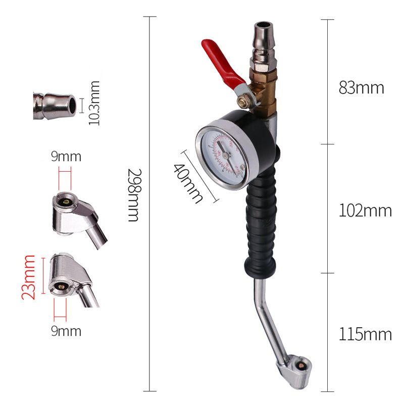 💥Heavy-Duty Tire Inflator with Pressure Gauge