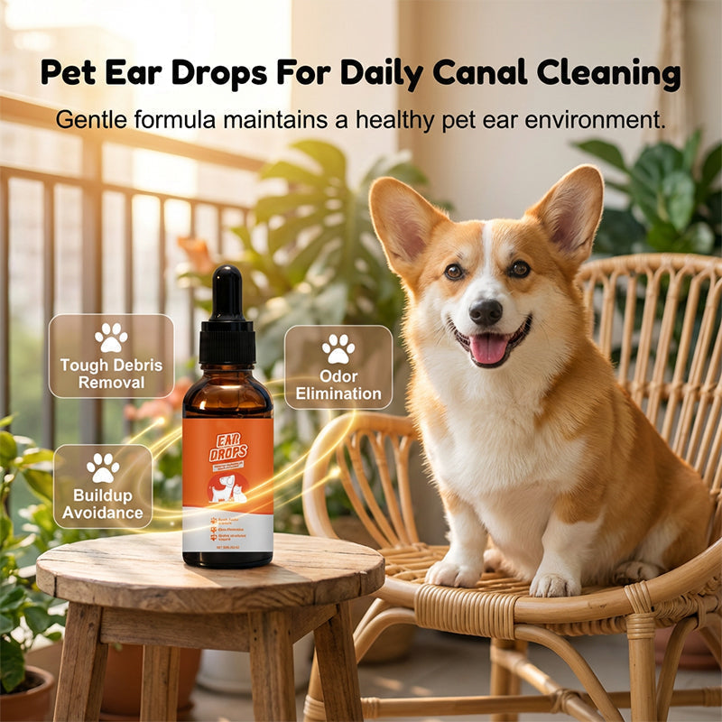 🐾Natural Dog & Cat Ear mite ear drops for Itching & Wax Build-Up