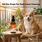 🐾Natural Dog & Cat Ear mite ear drops for Itching & Wax Build-Up