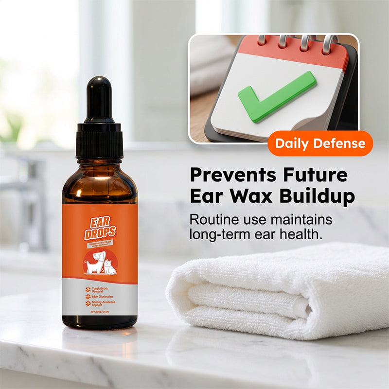 🐾Natural Dog & Cat Ear mite ear drops for Itching & Wax Build-Up