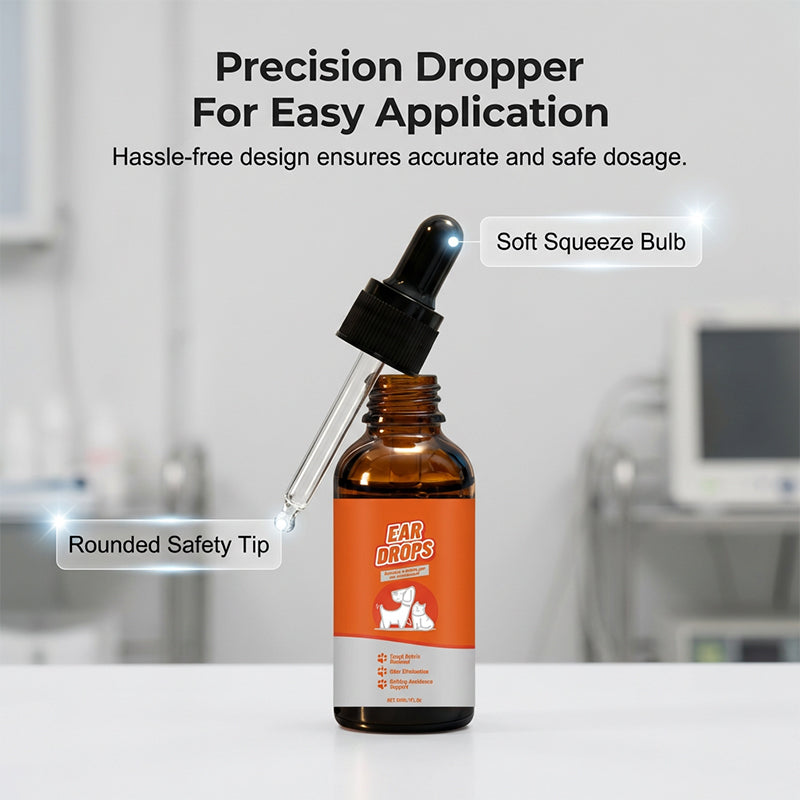 🐾Natural Dog & Cat Ear mite ear drops for Itching & Wax Build-Up