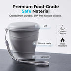 Portable Collapsible Silicone Travel Mug With Lid