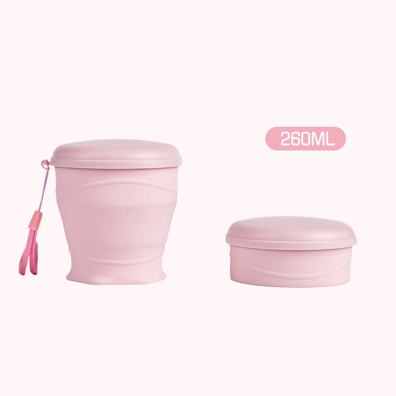 Portable Collapsible Silicone Travel Mug With Lid
